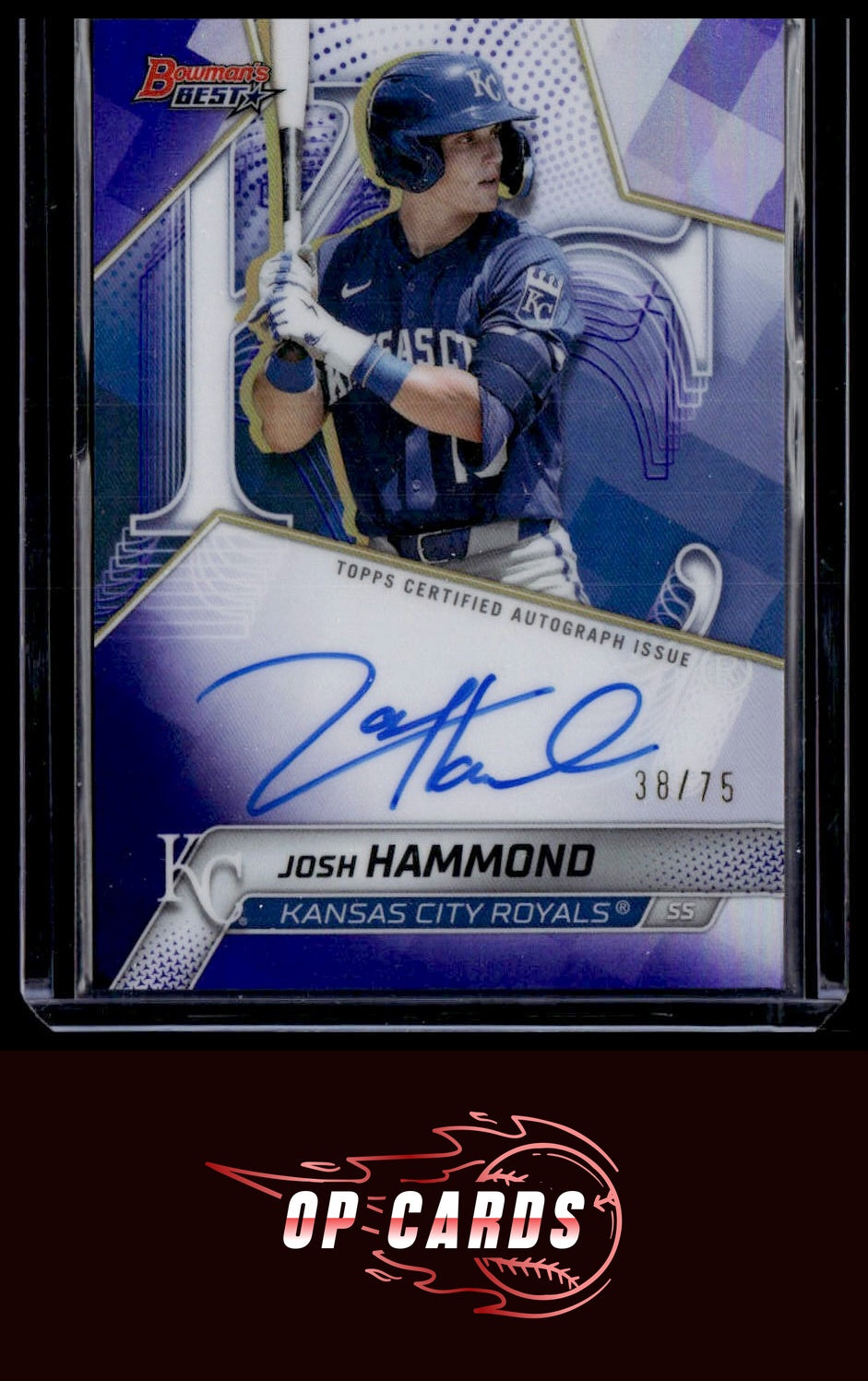 Josh Hammond 2025 Bowman's Best #B25-JH Autograph Purple Refractor #/75