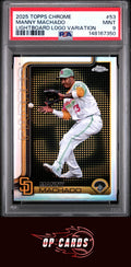 Manny Machado 2025 Topps Chrome #53 Lightboard Logo Variation PSA 9