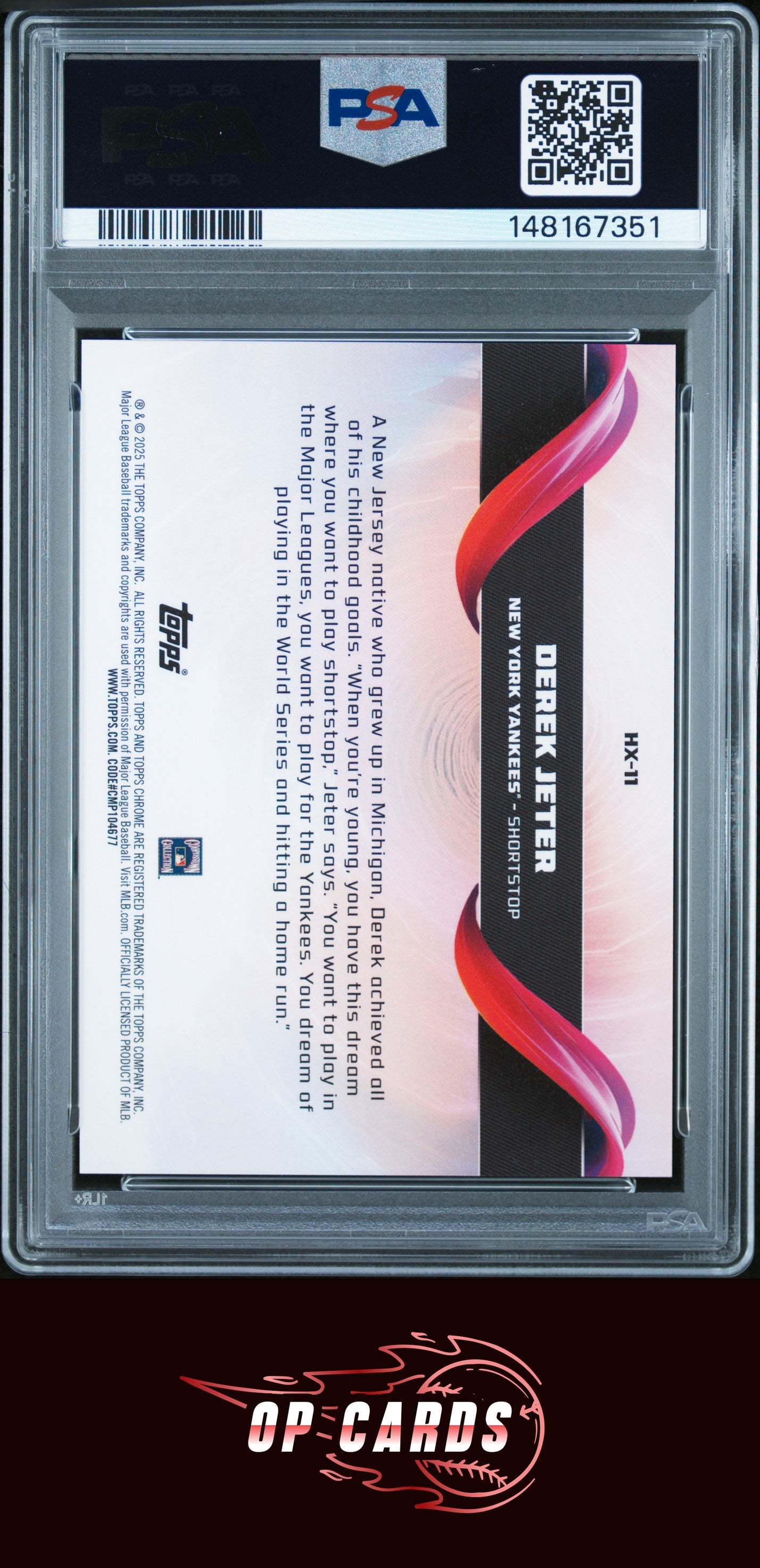 Derek Jeter 2025 Topps Chrome Helix #HX11 PSA 10