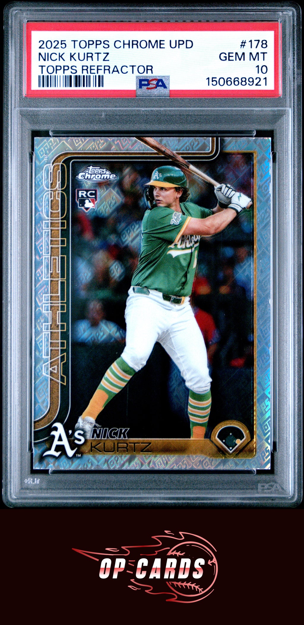 Nick Kurtz 2025 Topps Chrome Update #178 Topps Logo Refractor PSA 10