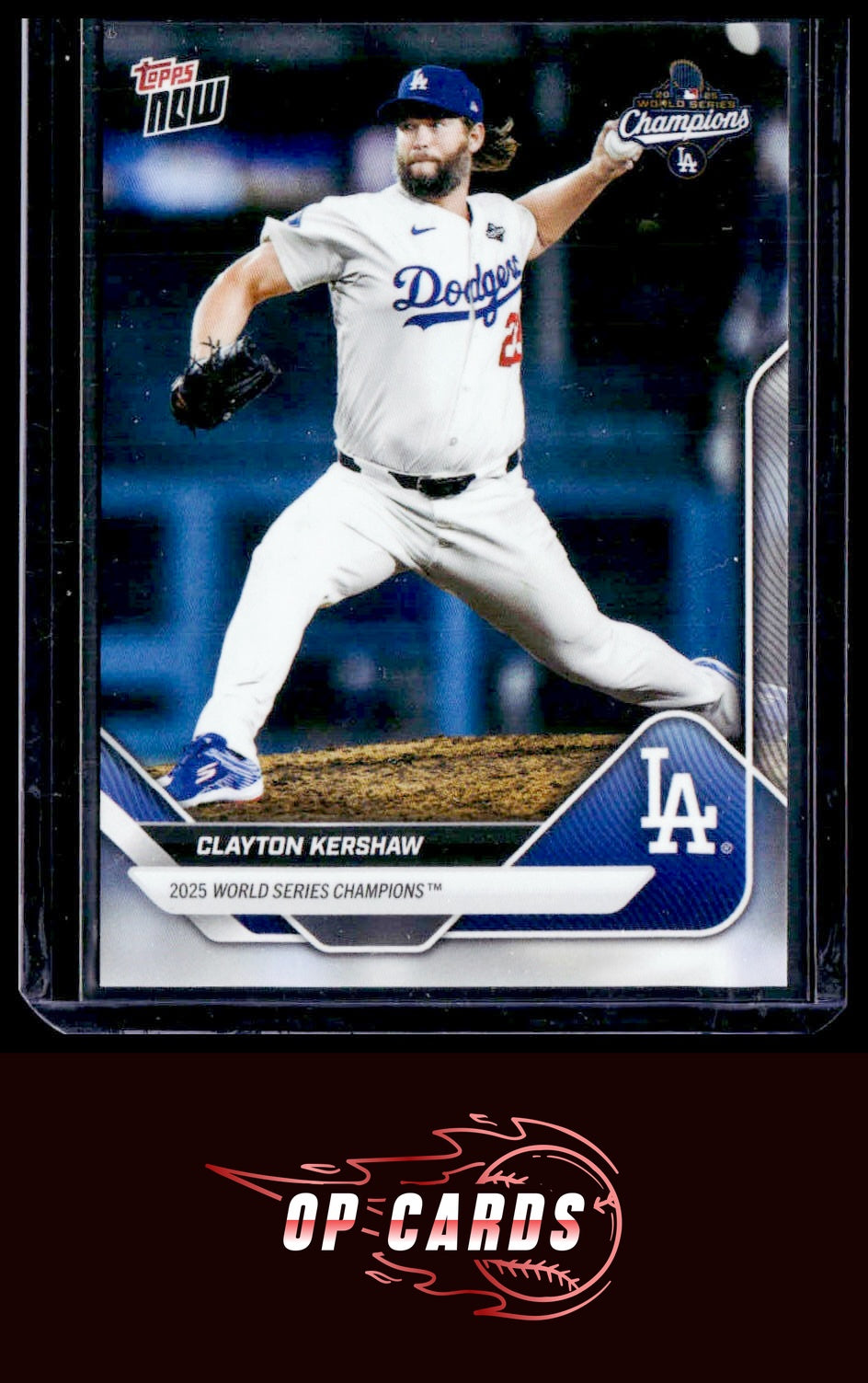 Clayton Kershaw 2025 Topps Now World Series Champions Los Angeles Dodgers #WS-13