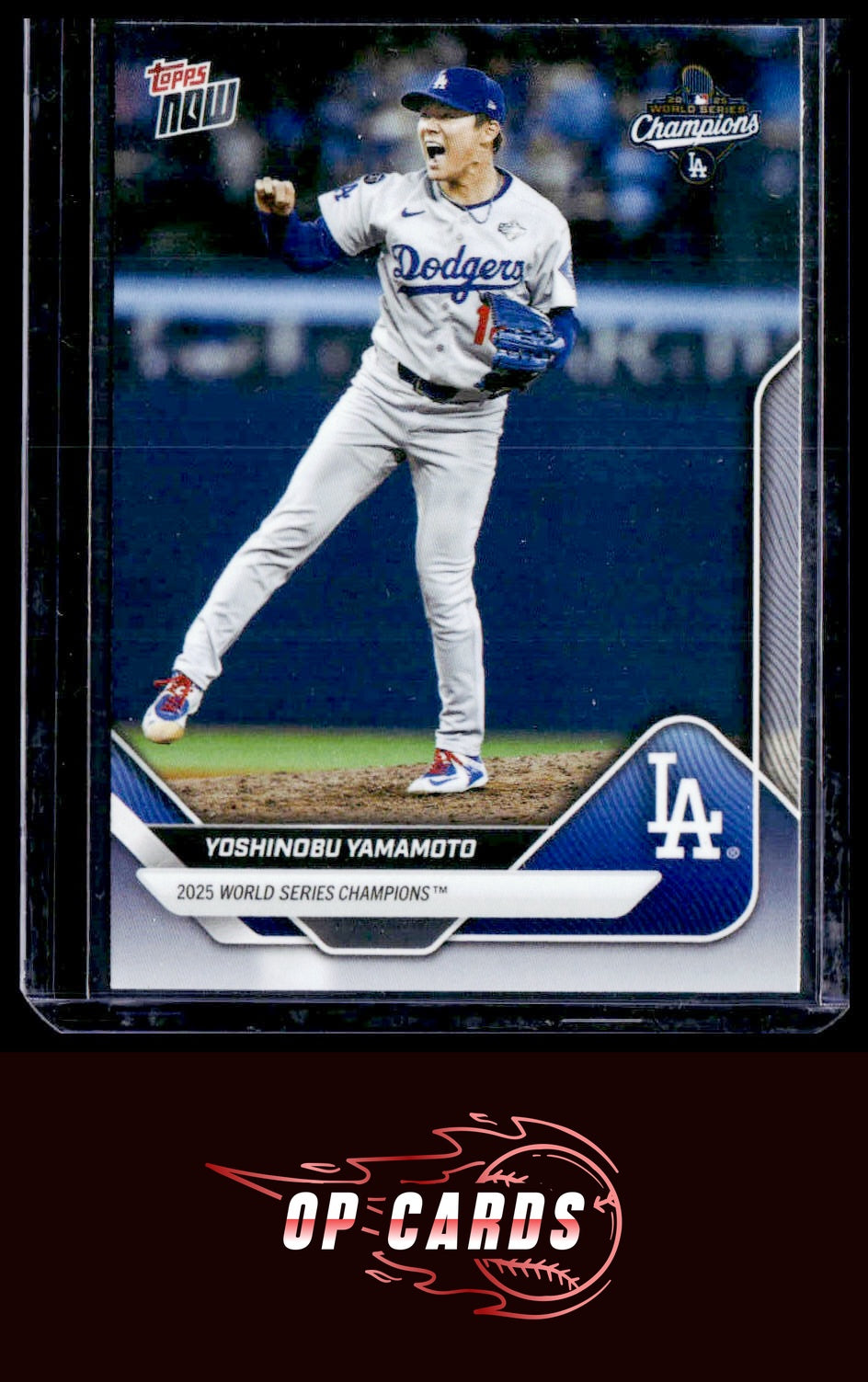 Yoshinobu Yamamoto 2025 Topps Now World Series Champions Dodgers SSP #WS-10SP