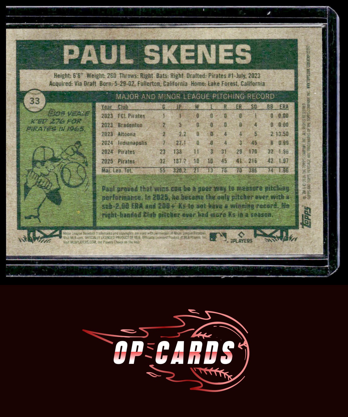 Paul Skenes 2026 Topps Heritage #33