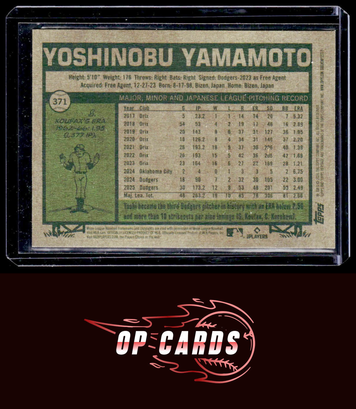 Yoshinobu Yamamoto 2026 Topps Heritage #371