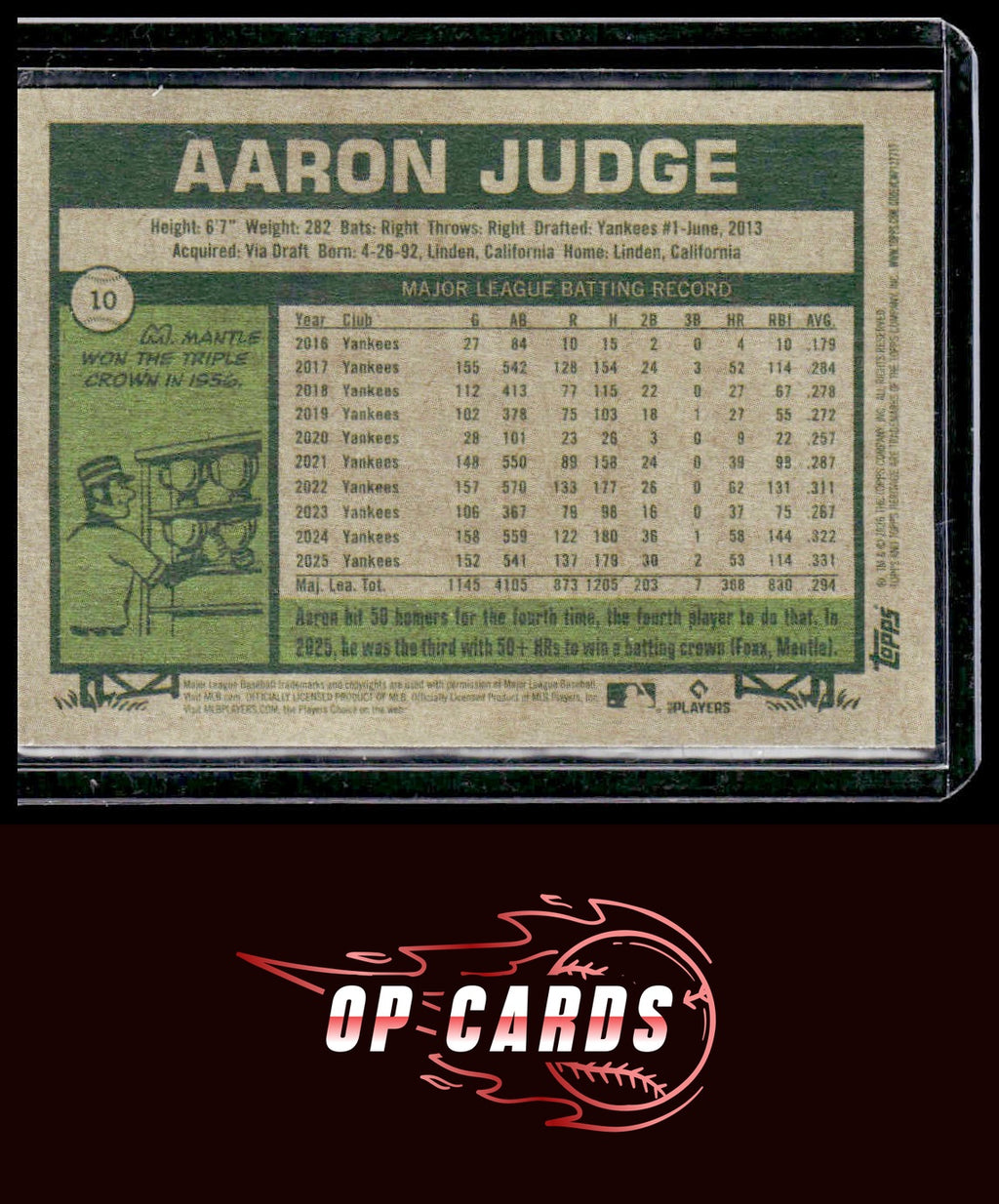 Aaron Judge 2026 Topps Heritage #10