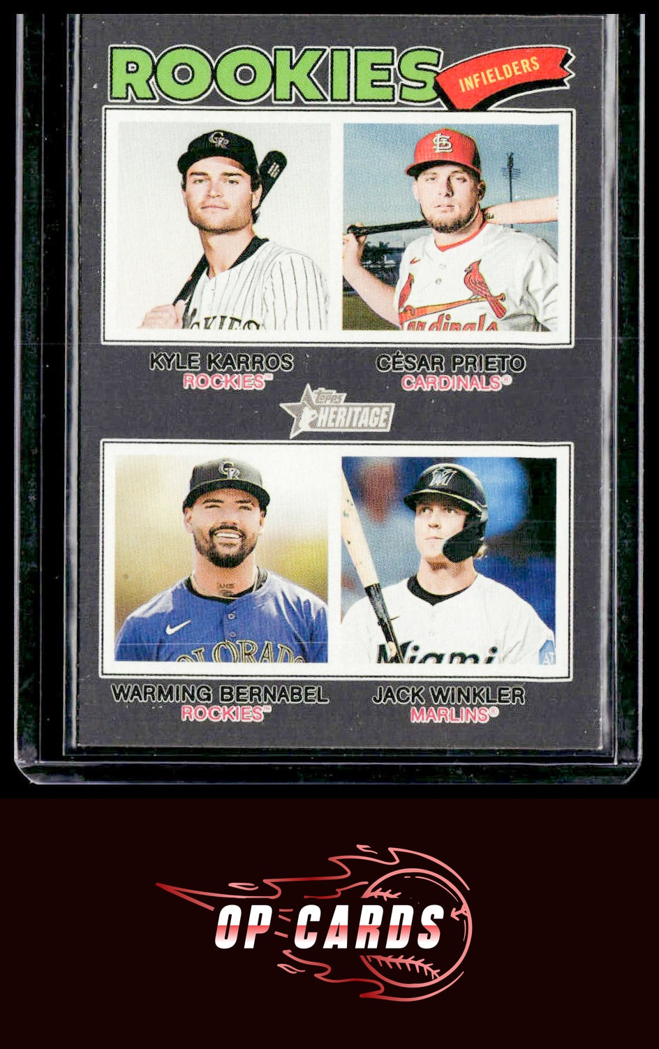 Rookie Infielders Karros Prieto Bernabel Winkler 2026 Topps Heritage 394 Gray