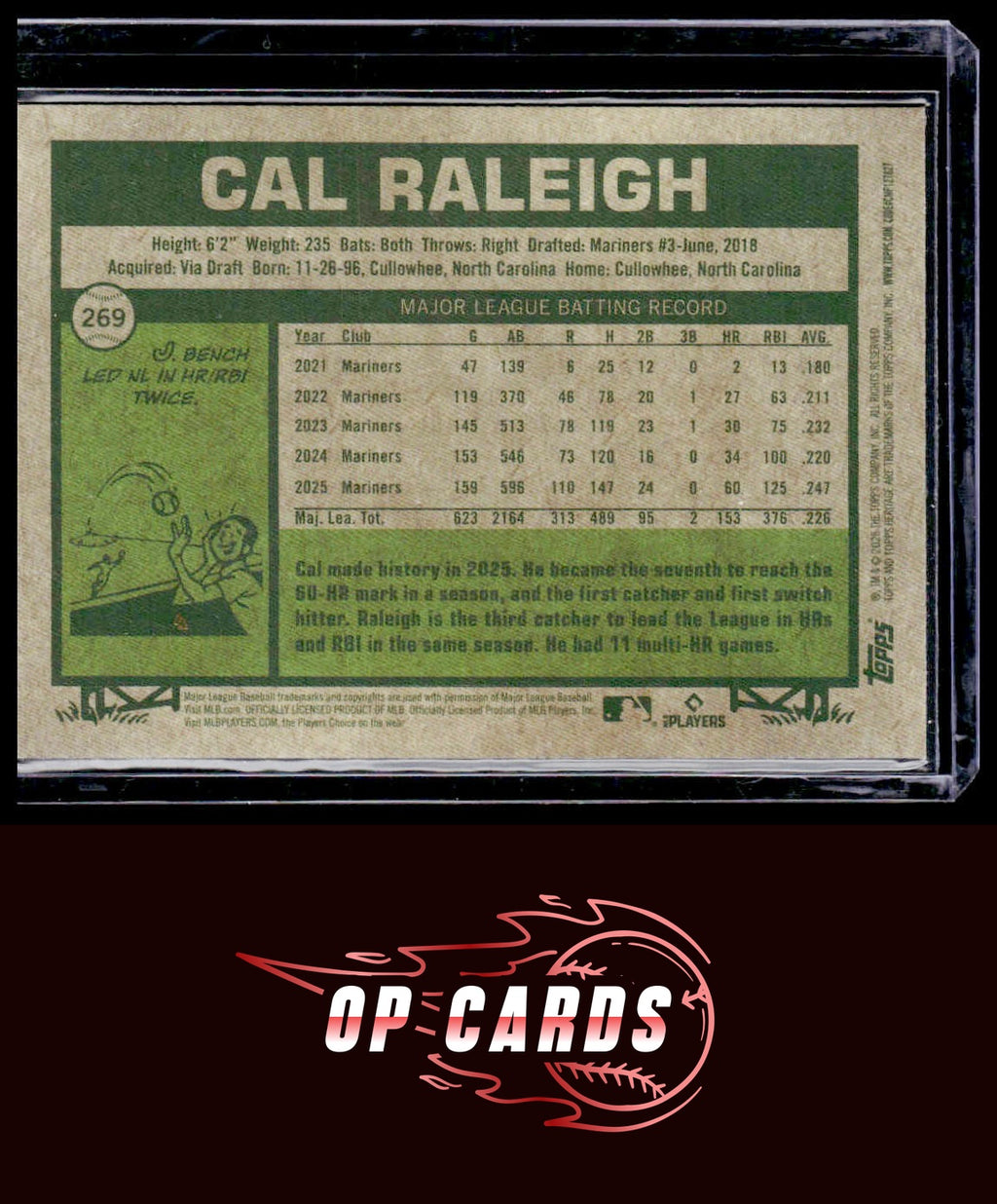 Cal Raleigh 2026 Topps Heritage #269 Chrome