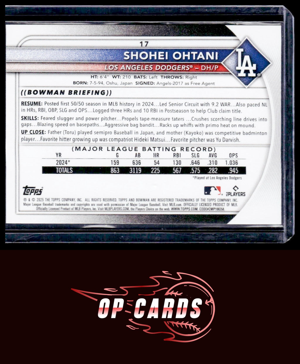 Shohei Ohtani 2025 Bowman #17