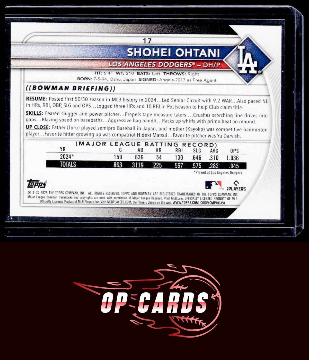 Shohei Ohtani 2025 Bowman #17