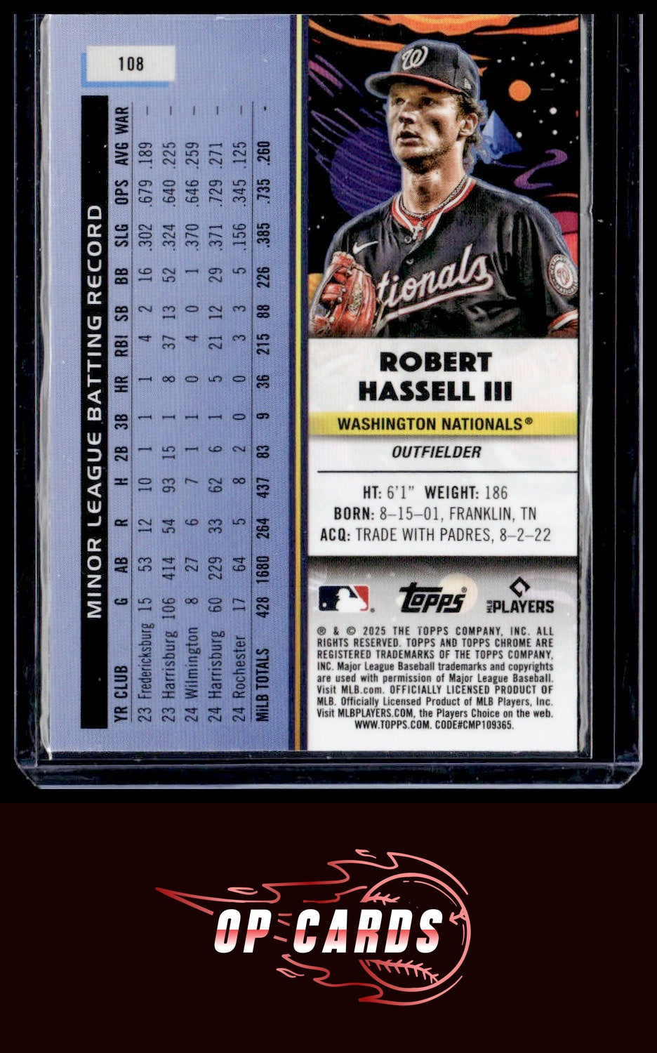 Robert Hassell III 2025 Topps Chrome Cosmic #108