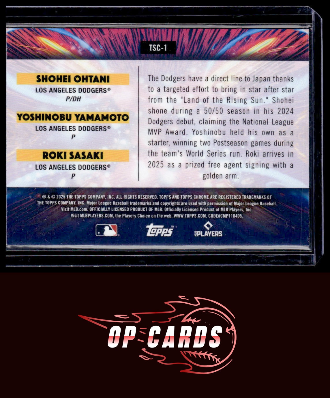Shohei Ohtani / Sasaki / Yamamoto 2025 Topps Cosmic #TSC-1 Triple Star Clusters