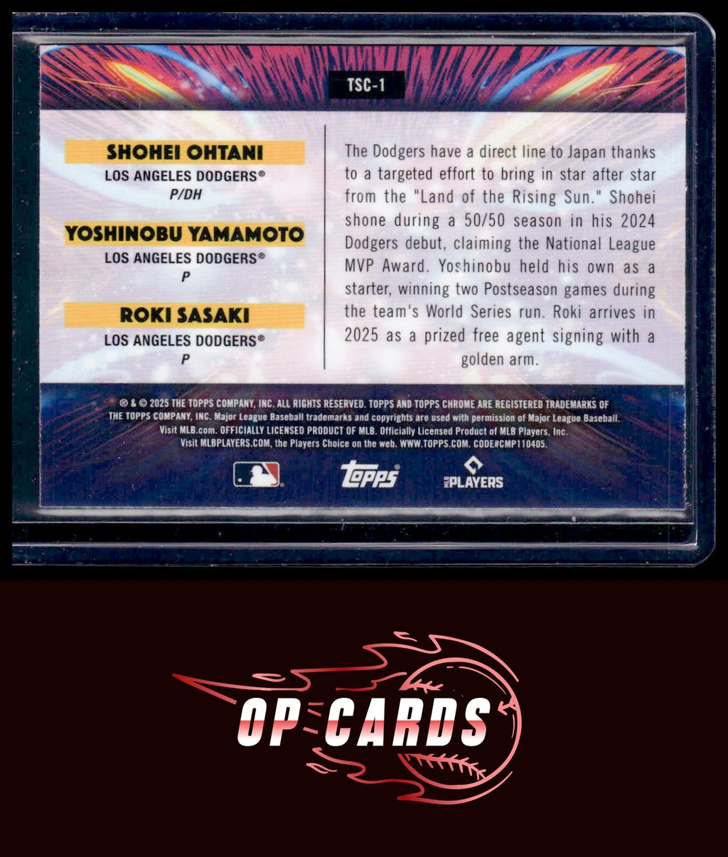 Shohei Ohtani / Sasaki / Yamamoto 2025 Topps Cosmic #TSC-1 Triple Star Clusters