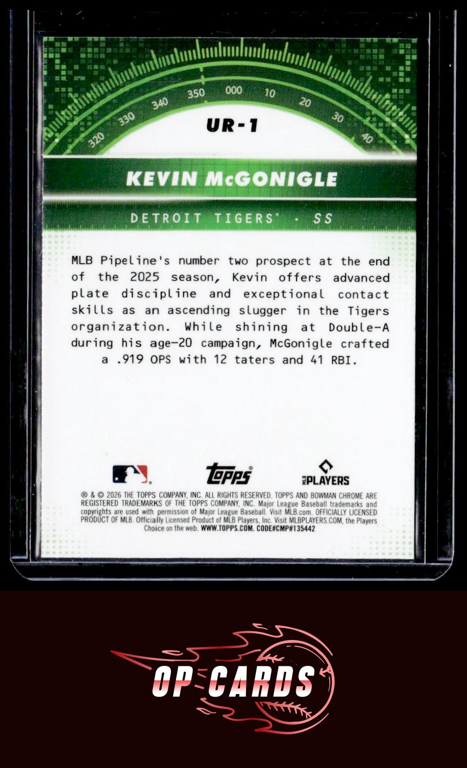 Kevin McGonigle 2026 Bowman #UR-1 Under the Radar