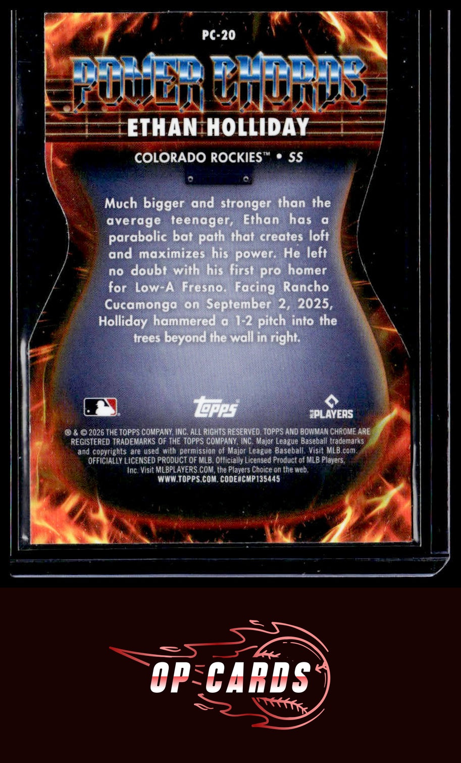 Ethan Holliday 2026 Bowman #PC-20 Power Chords
