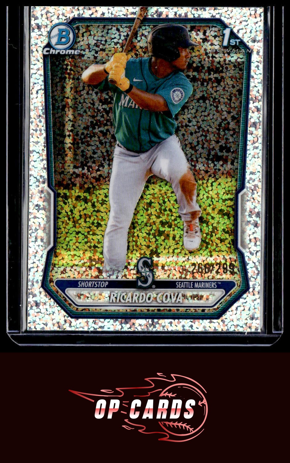 Ricardo Cova 2026 Bowman #BCP-94 Chrome Prospects Speckle Refractor #/299