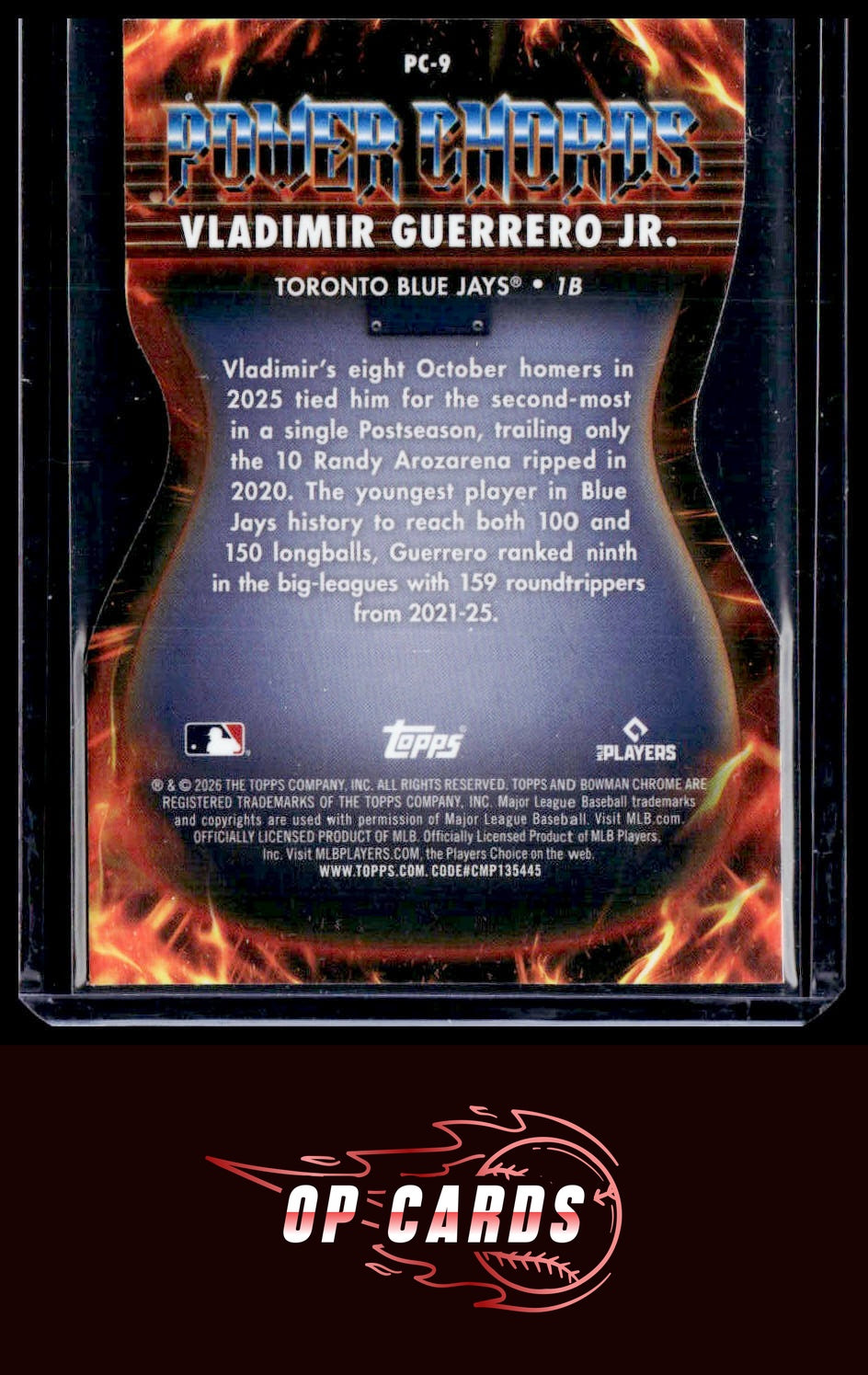 Vladimir Guerrero Jr. 2026 Bowman #PC-9 Power Chords