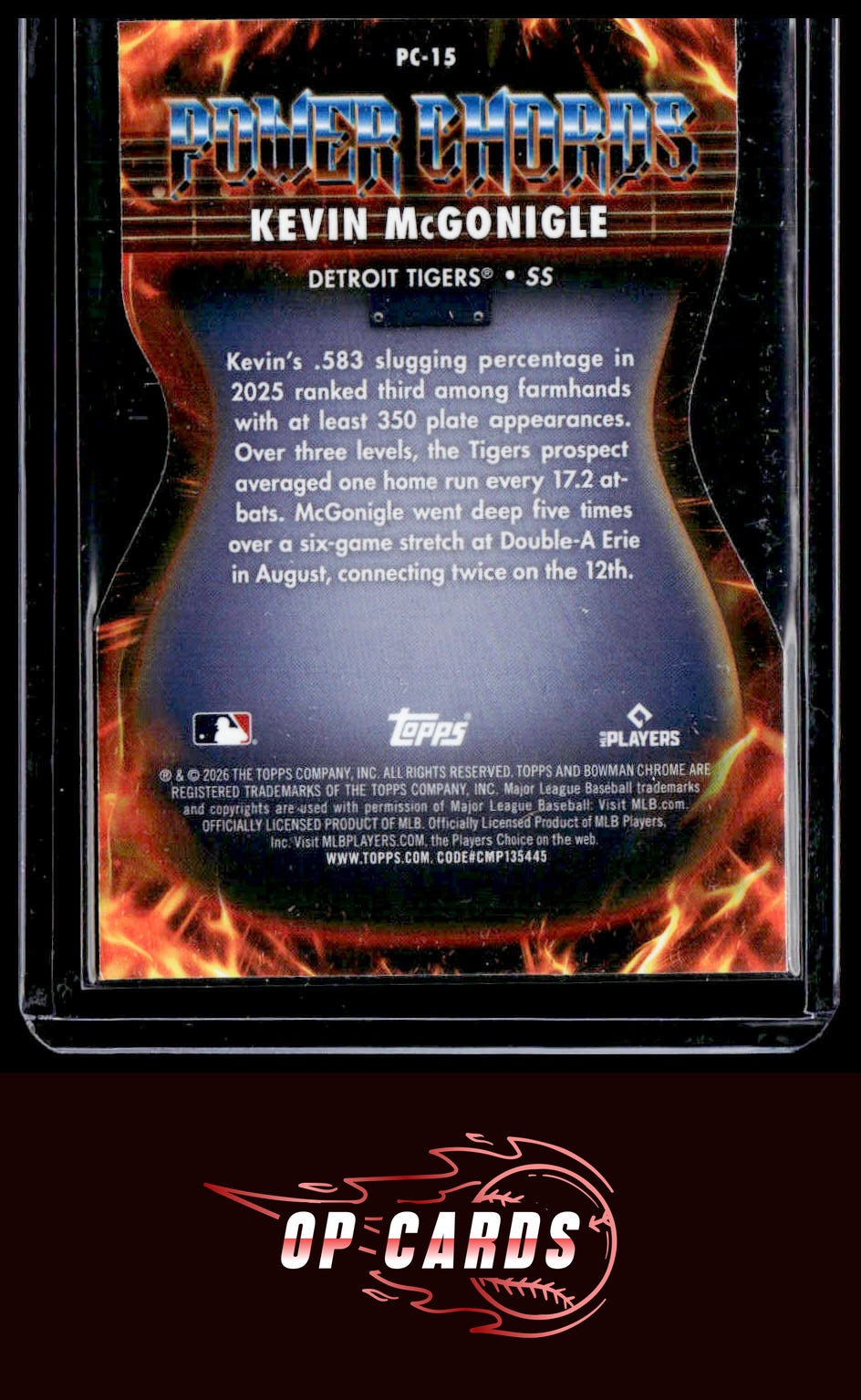 Kevin McGonigle 2026 Bowman #PC-15 Power Chords