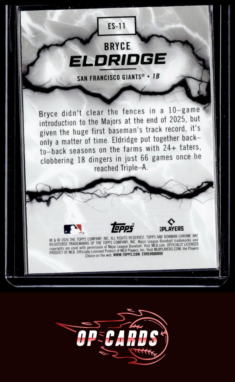 Bryce Eldridge 2026 Bowman #ES-11 Electric Sluggers