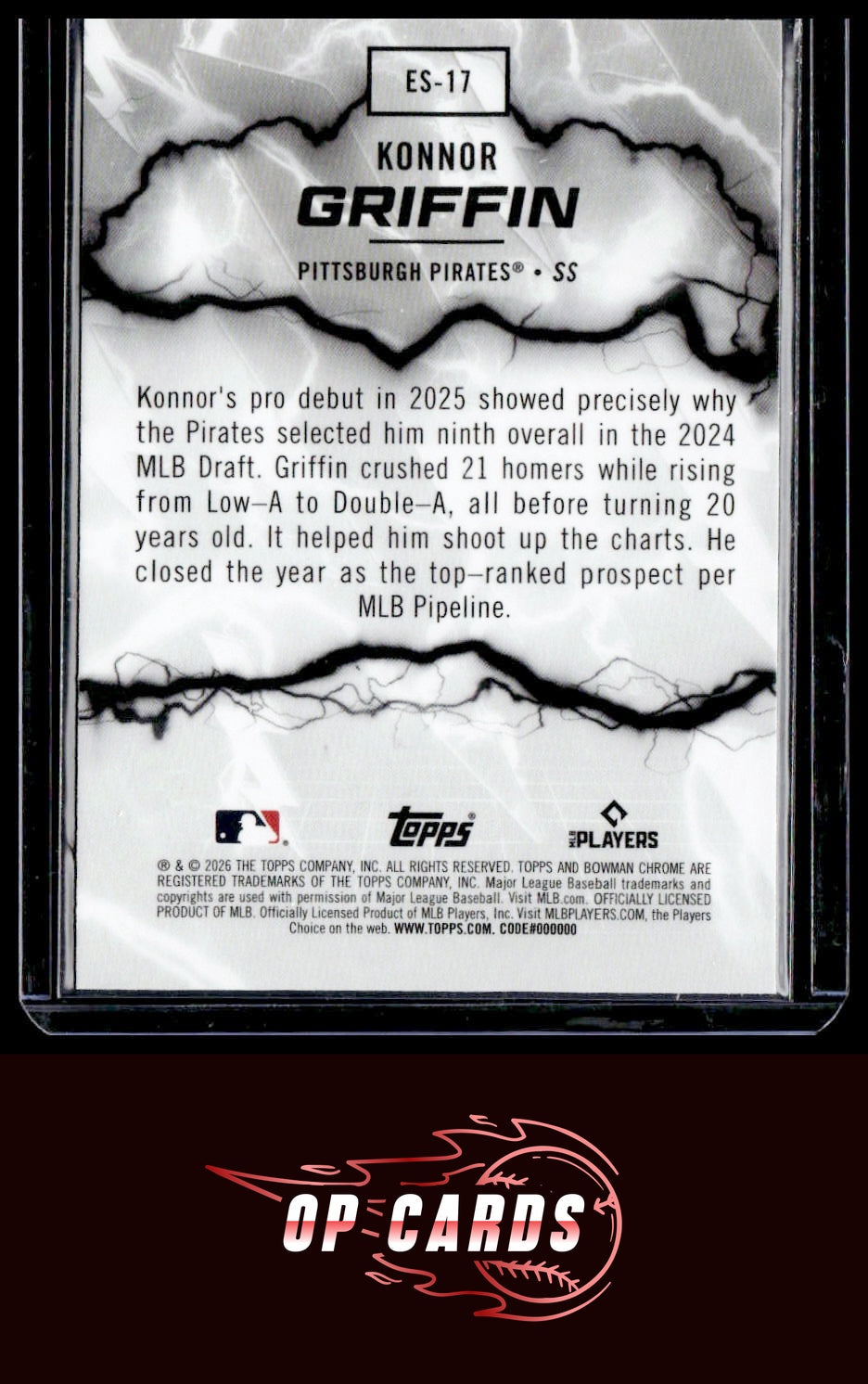 Konnor Griffin 2026 Bowman #ES-17 Electric Sluggers