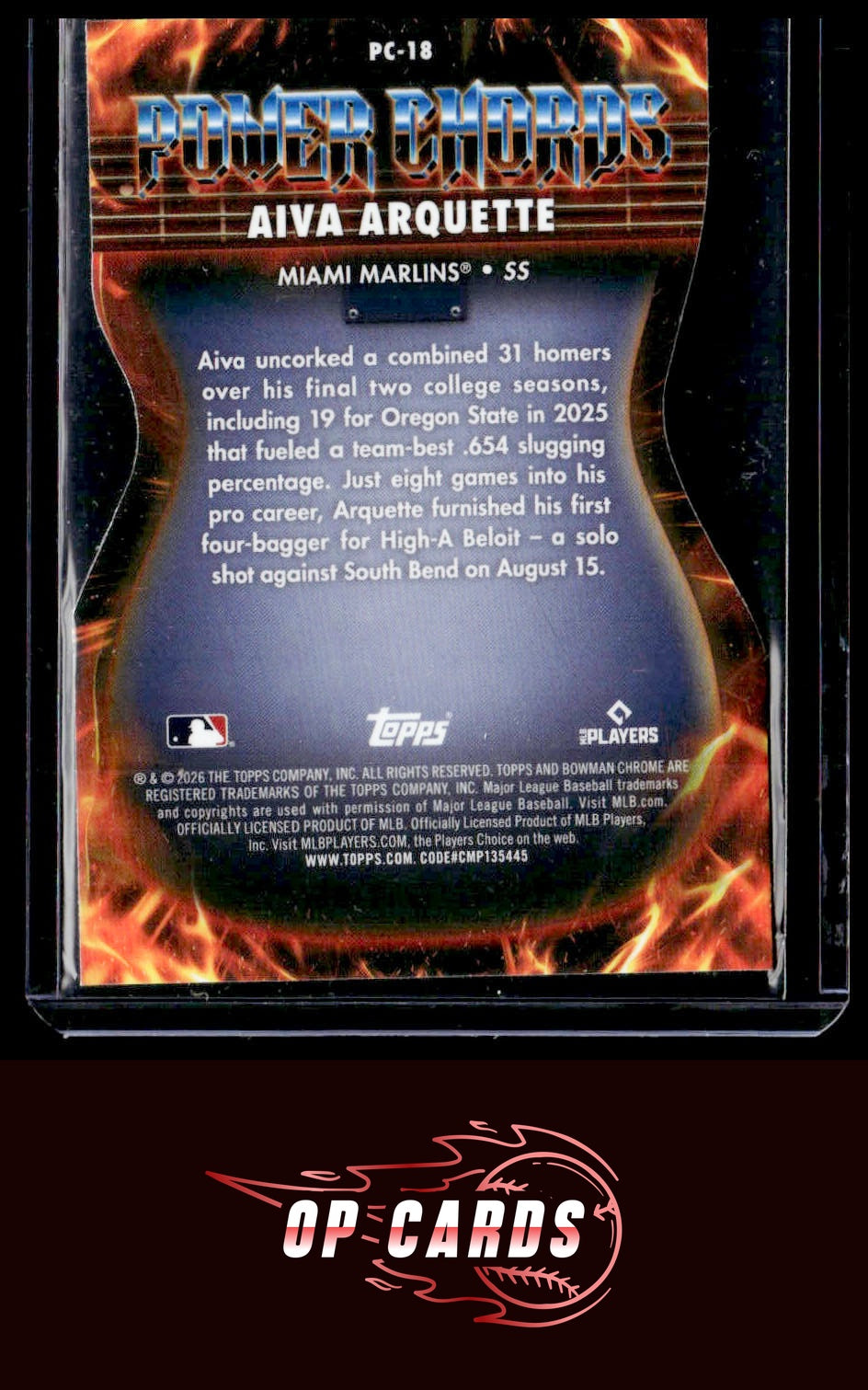 Aiva Arquette 2026 Bowman #PC-18 Power Chords