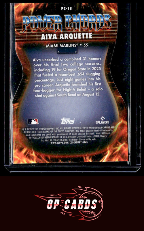 Aiva Arquette 2026 Bowman #PC-18 Power Chords