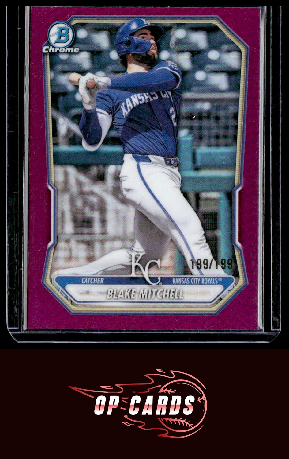 Blake Mitchell 2026 Bowman #BCP-13 Chrome Prospects Fuchsia Refractor #/199