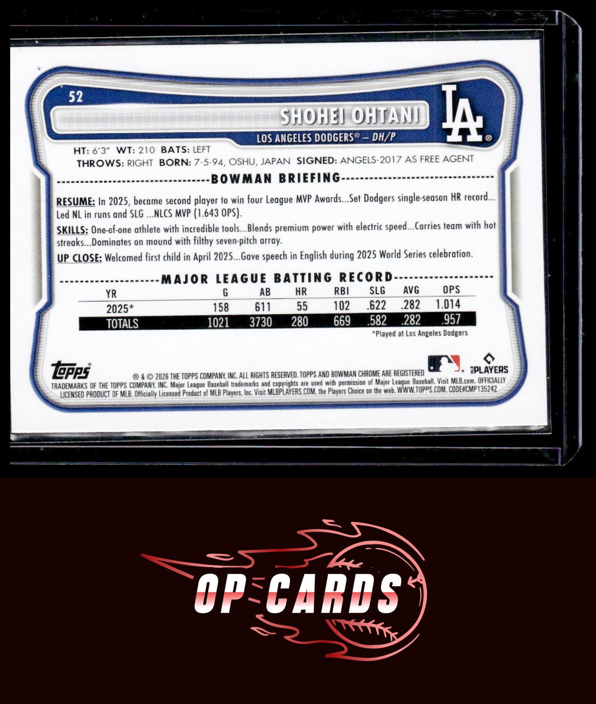 Shohei Ohtani 2026 Bowman #52