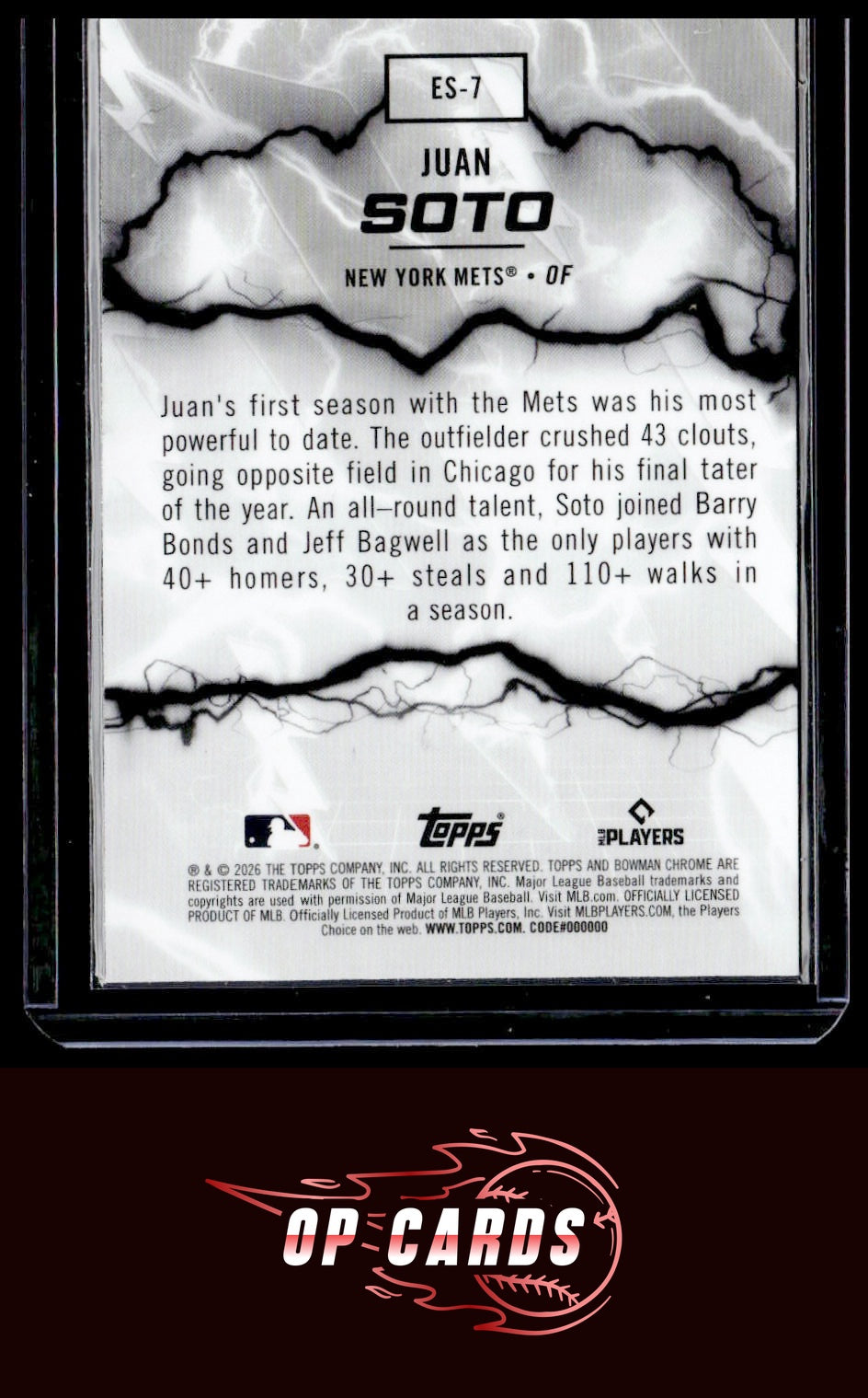 Juan Soto 2026 Bowman #ES-7 Electric Sluggers