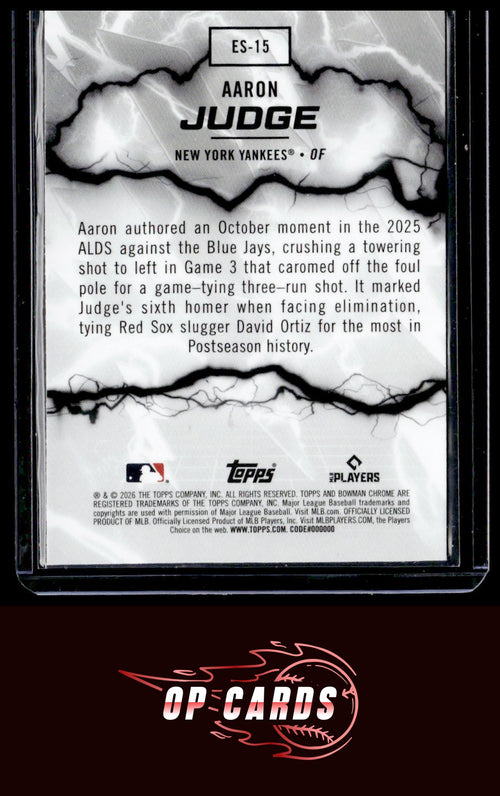 Aaron Judge 2026 Bowman #ES-15 Electric Sluggers