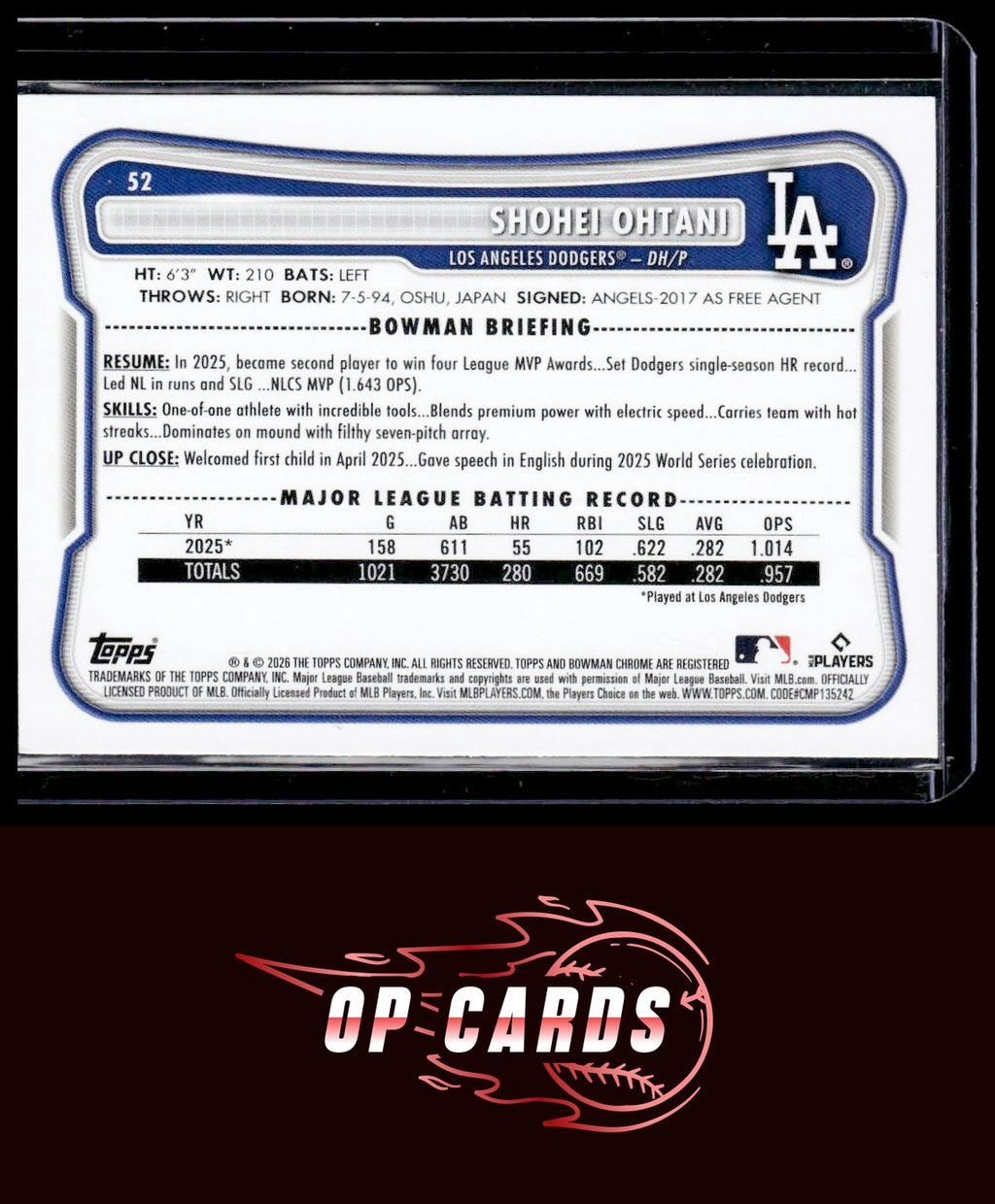 Shohei Ohtani 2026 Bowman #52