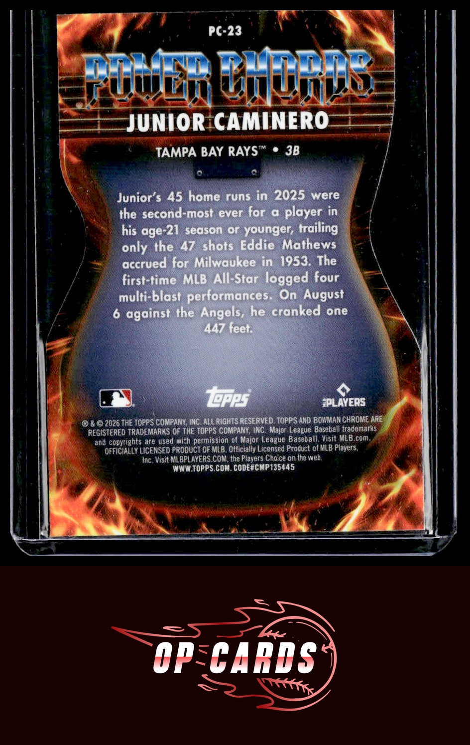 Junior Caminero 2026 Bowman #PC-23 Power Chords