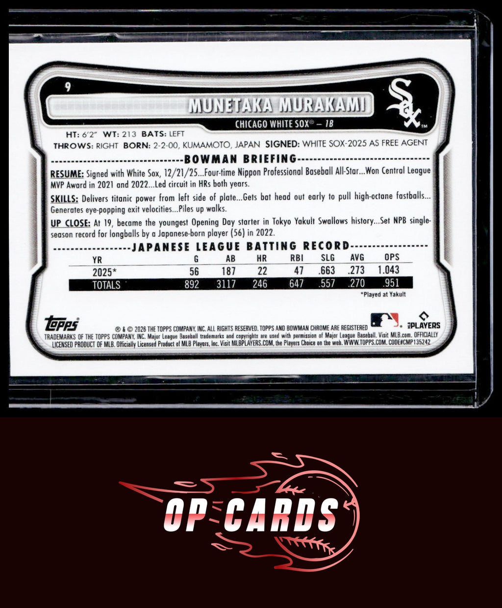Munetaka Murakami 2026 Bowman #9