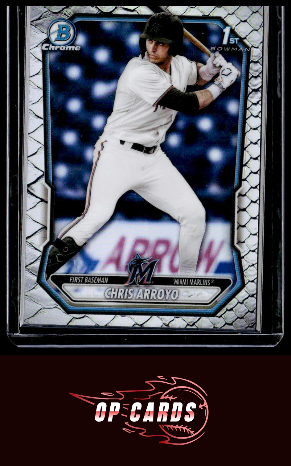 Chris Arroyo 2026 Bowman #BCP-61 Chrome Prospects Reptilian Refractor