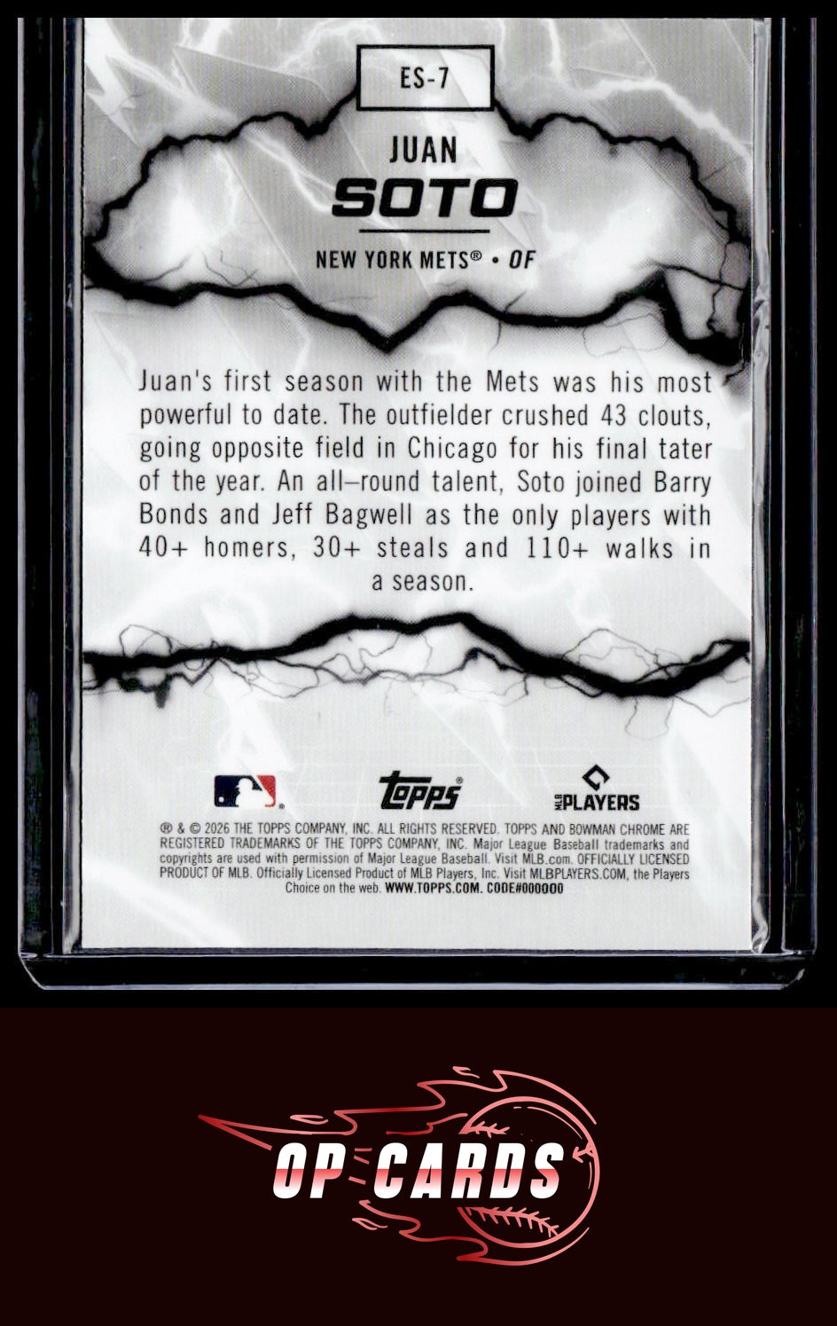 Juan Soto 2026 Bowman #ES-7 Electric Sluggers