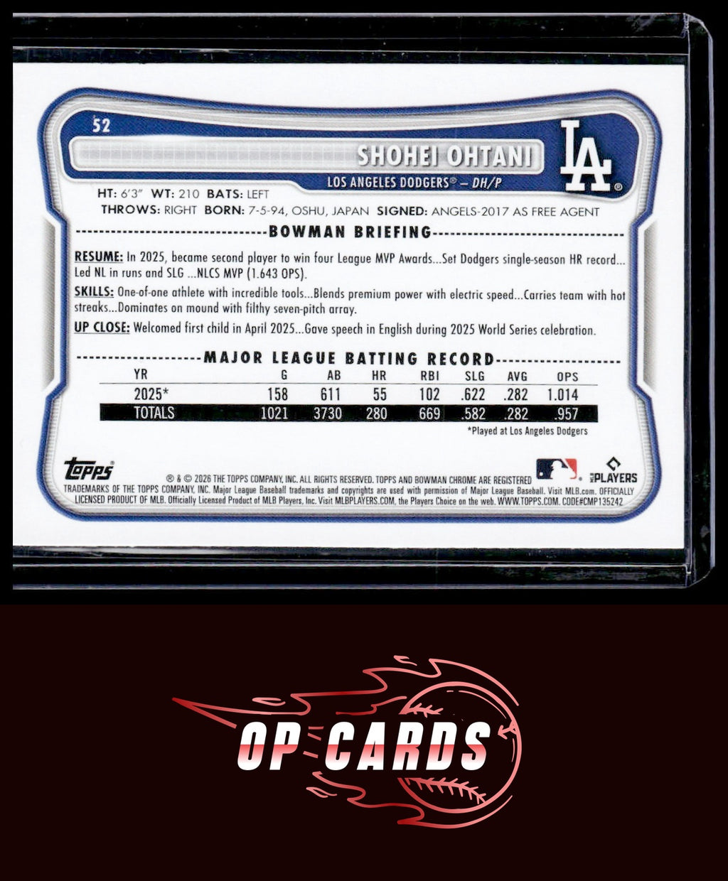 Shohei Ohtani 2026 Bowman #52