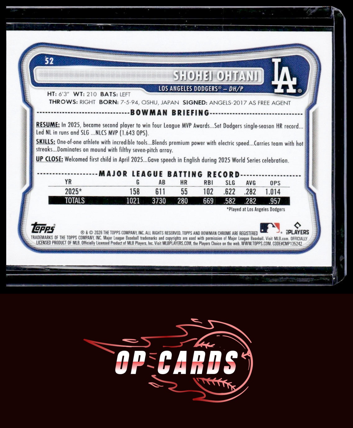 Shohei Ohtani 2026 Bowman #52
