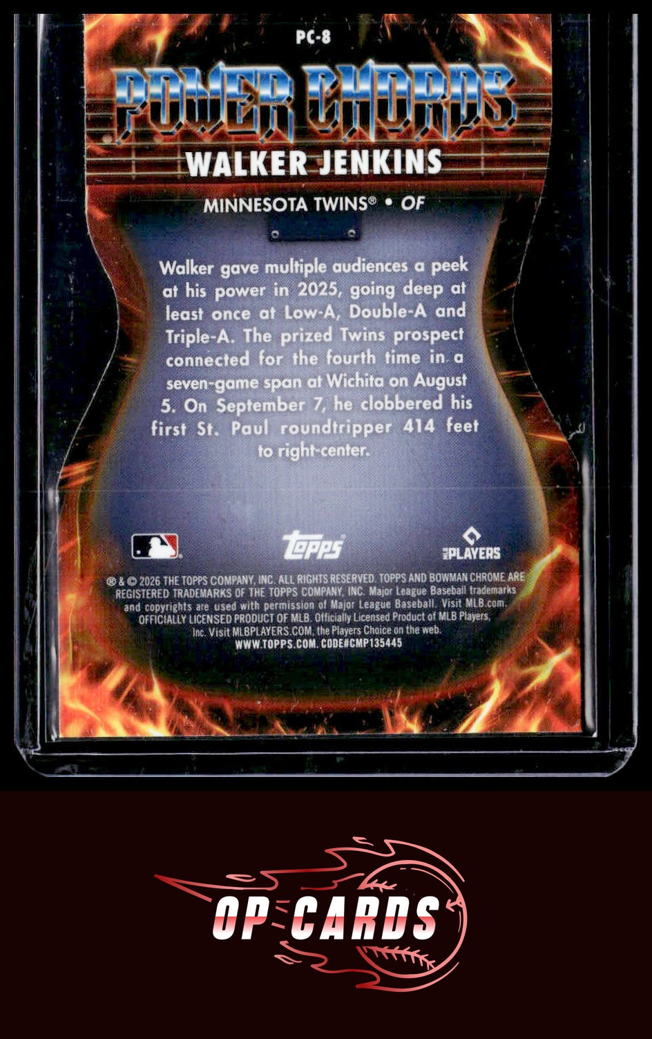 Walker Jenkins 2026 Bowman #PC-8 Power Chords