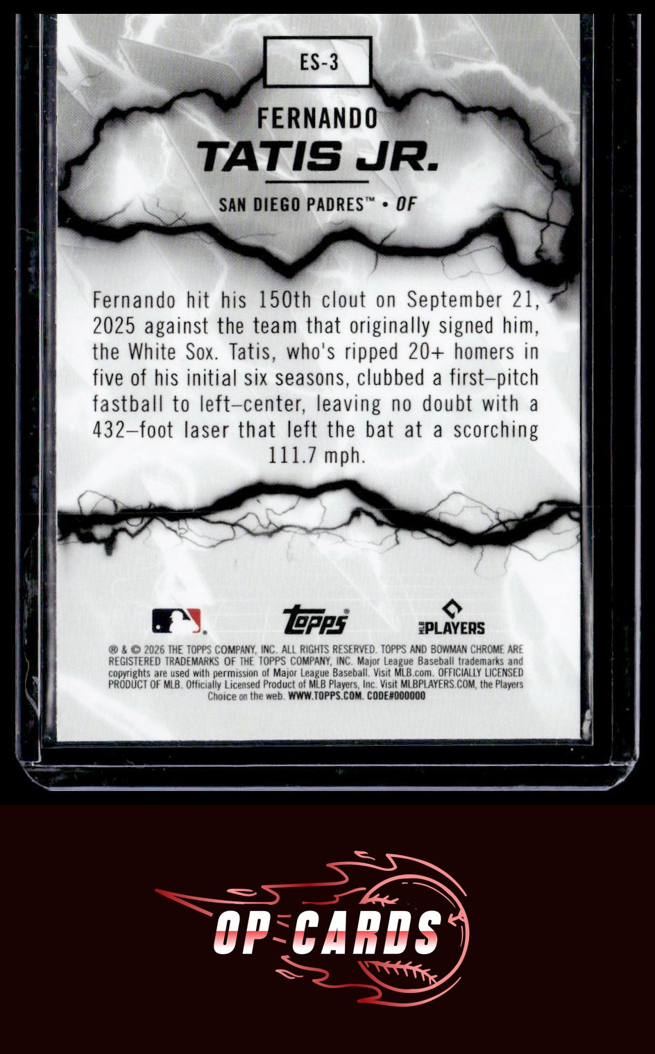 Fernando Tatis Jr. 2026 Bowman #ES-3 Electric Sluggers
