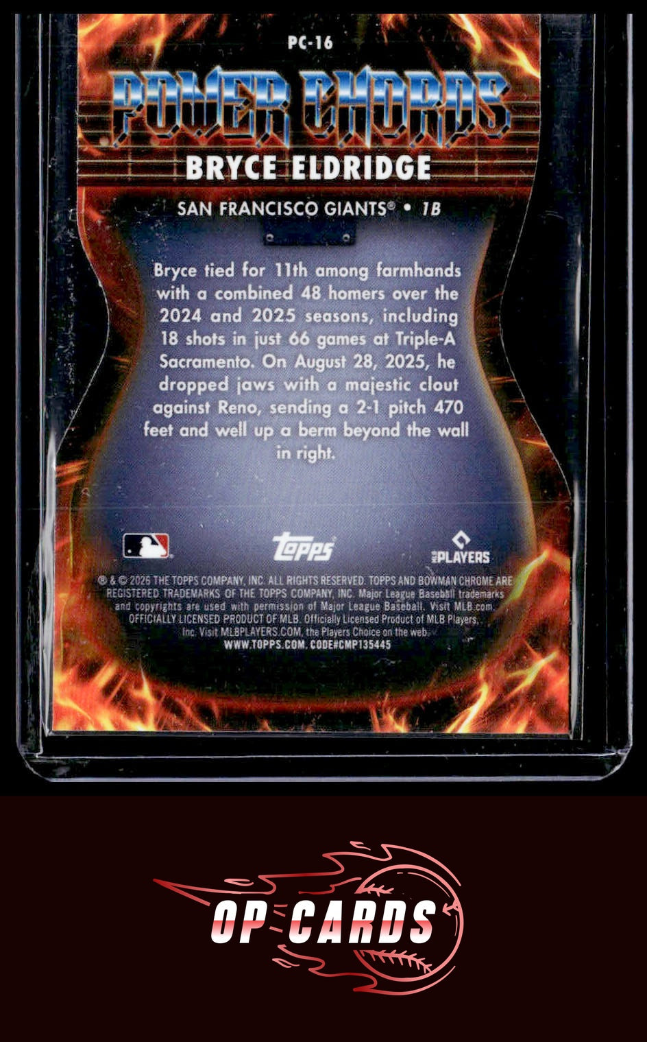 Bryce Eldridge 2026 Bowman #PC-16 Power Chords