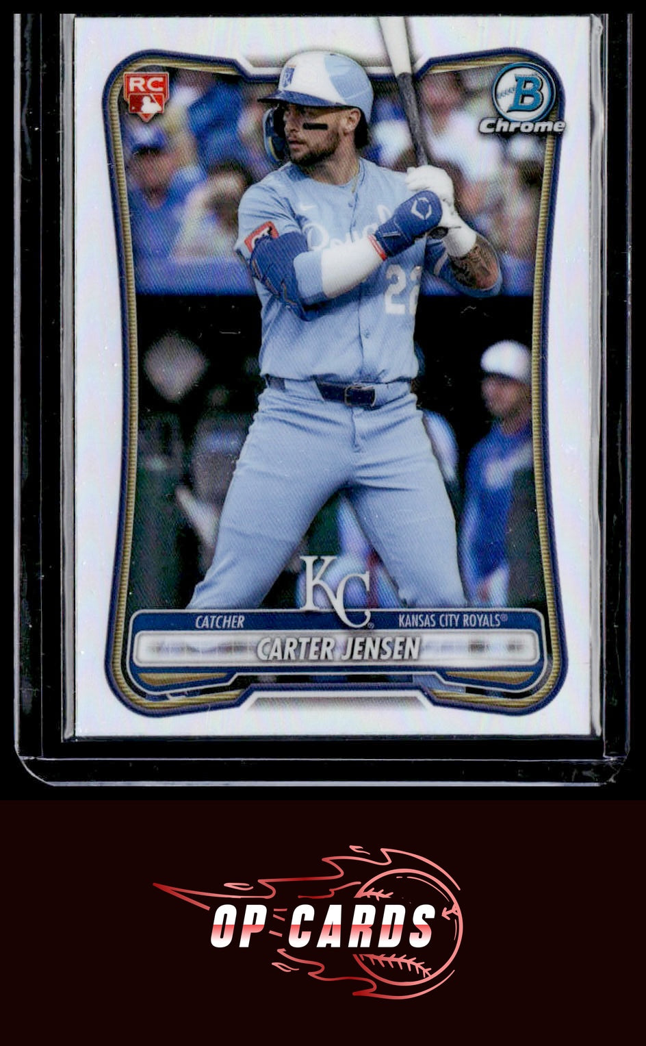 Carter Jensen 2026 Bowman #66 Rookie Red RC Logo