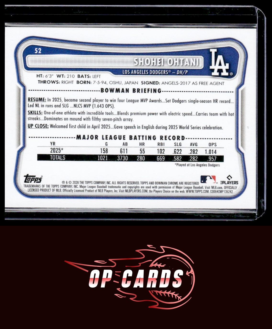 Shohei Ohtani 2026 Bowman #52
