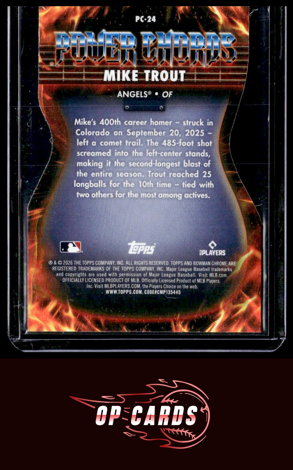 Mike Trout 2026 Bowman #PC-24 Power Chords