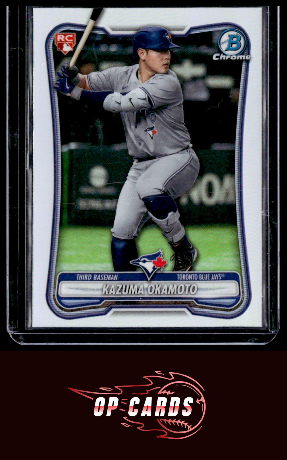 Kazuma Okamoto 2026 Bowman #28 Rookie Red RC Logo