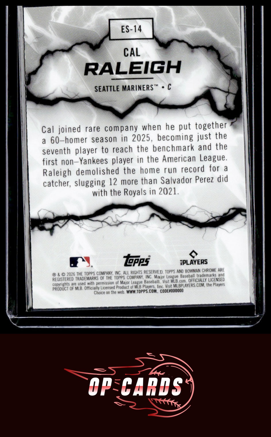 Cal Raleigh 2026 Bowman #ES-14 Electric Sluggers