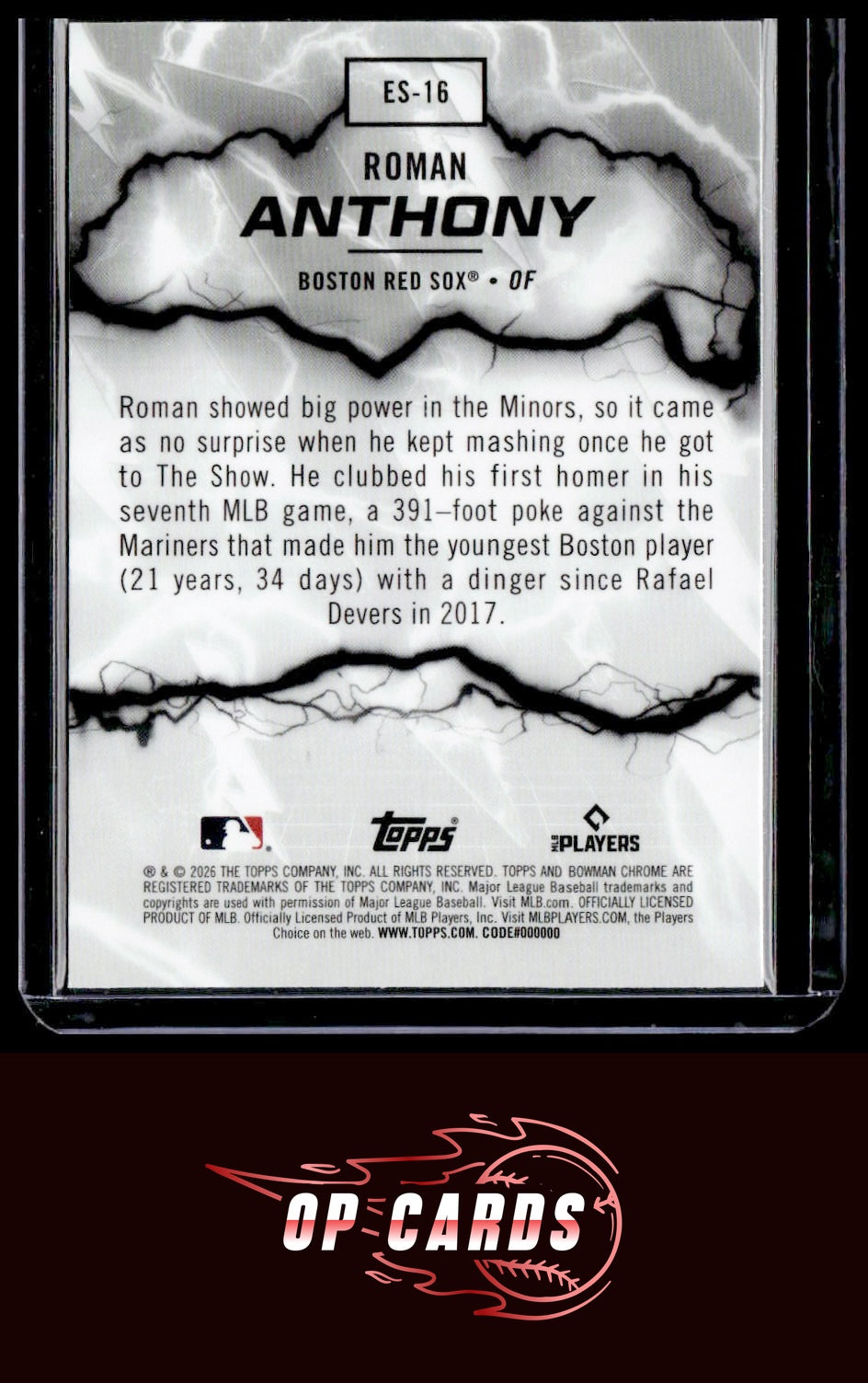 Roman Anthony 2026 Bowman #ES-16 Electric Sluggers