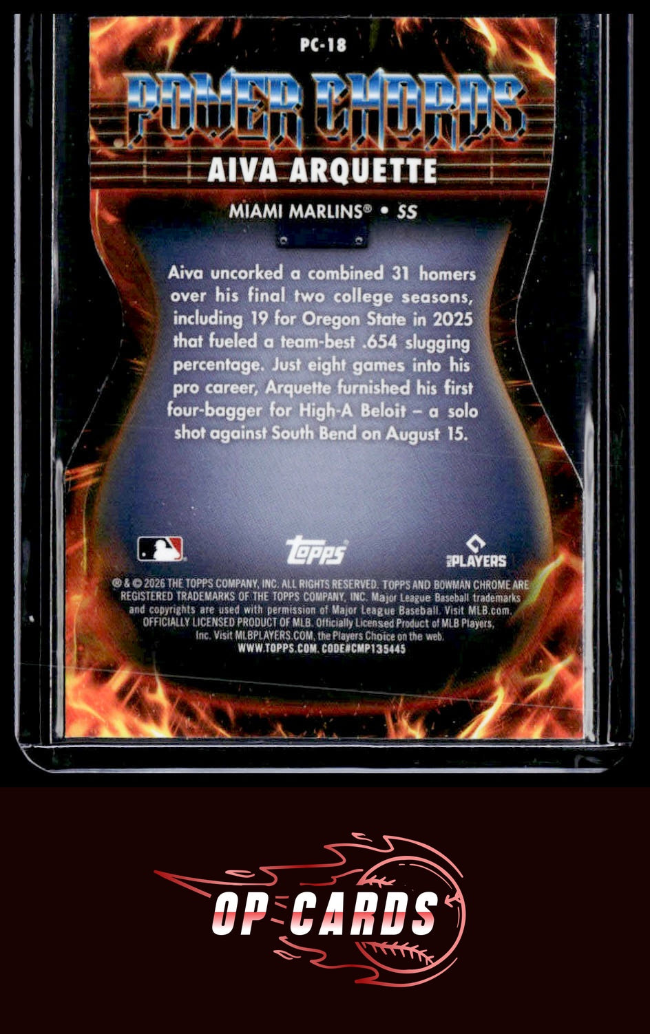 Aiva Arquette 2026 Bowman #PC-18 Power Chords