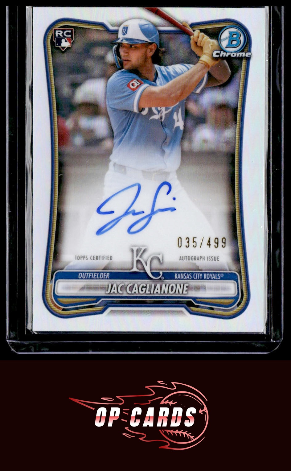Jac Caglianone 2026 Bowman Chrome Rookie Autograph Refractor /499