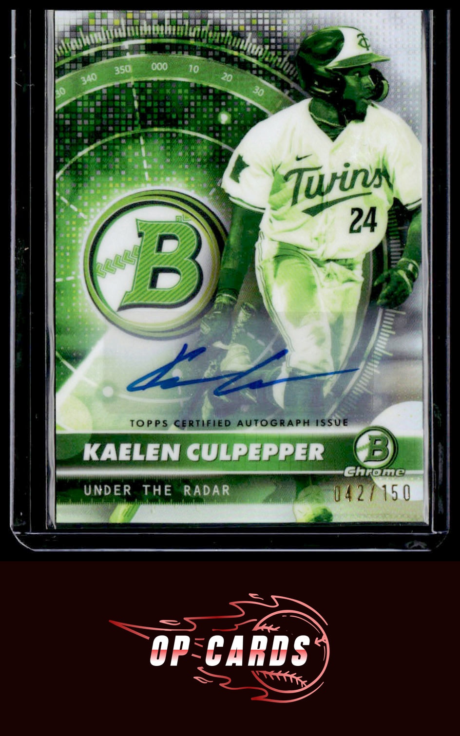 Kaelen Culpepper 2026 Bowman #UR-20 Under the Radar Mini-Diamond Refractor #/150
