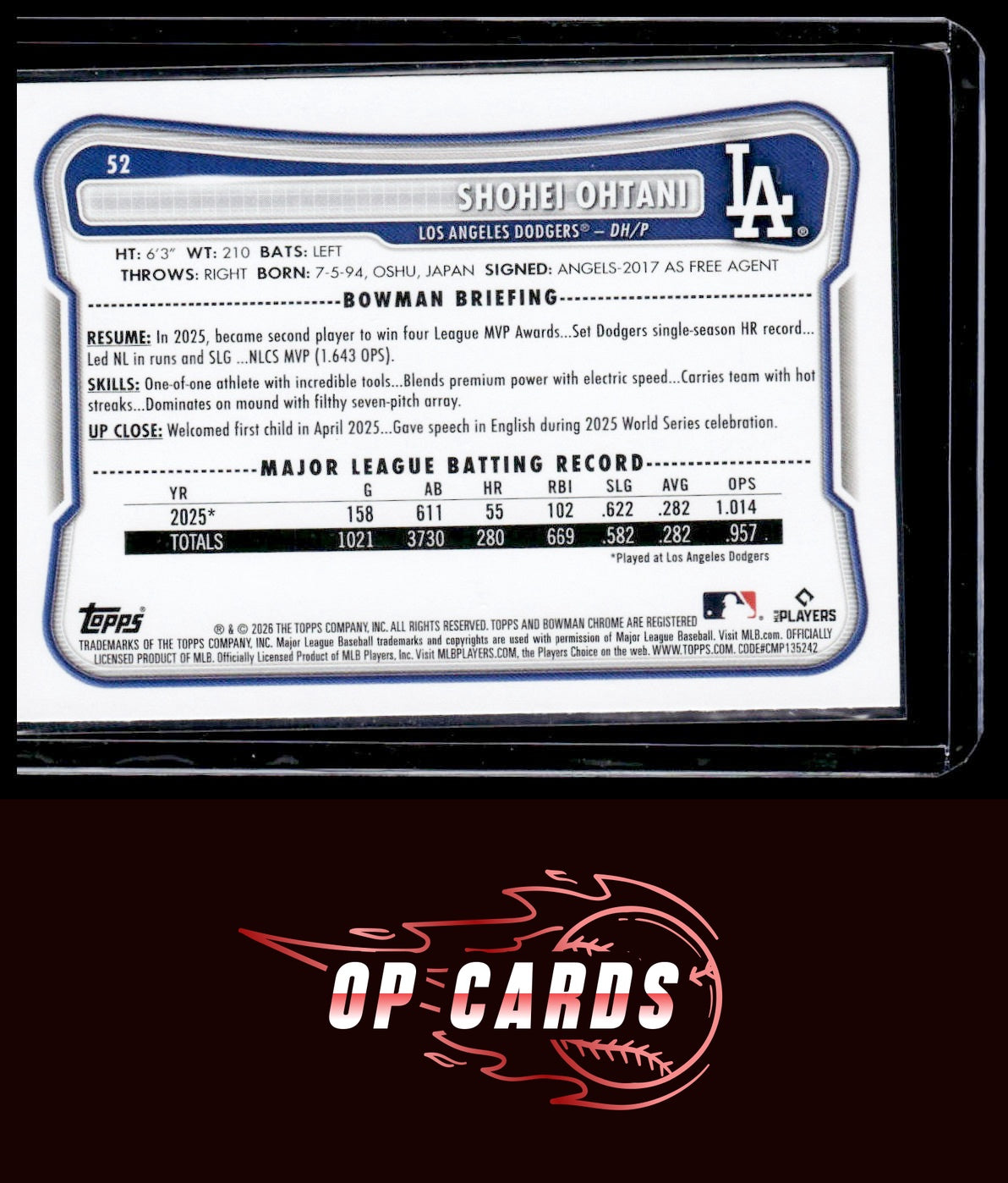 Shohei Ohtani 2026 Bowman #52