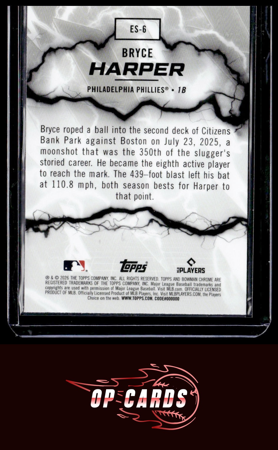 Bryce Harper 2026 Bowman #ES-6 Electric Sluggers
